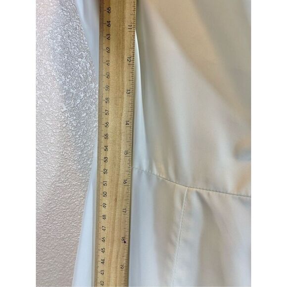 NWT Du Paradis Cream Sleeveless Cowl Neck Plissé Midi Sheath Silhouette Dress - Picture 7 of 11